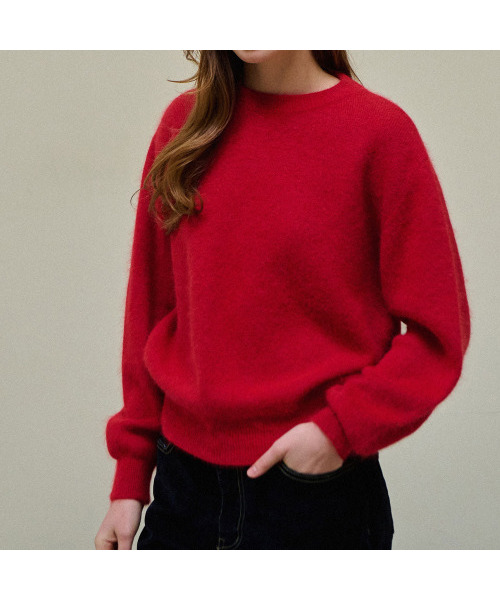 SLOWLOLLI（スローローリ）の「Cloud angora knit_3 Colors（ニット/セーター・レディース・レッド/ブルー・FREE）」の5枚目の写真