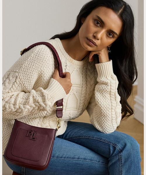 LAUREN RALPH LAUREN(ローレン ラルフ ローレン)の「ペブルド レザー スモール Cameryn クロスボディ(ショルダーバッグ・レディース・レッド・ONE)」の7枚目の写真