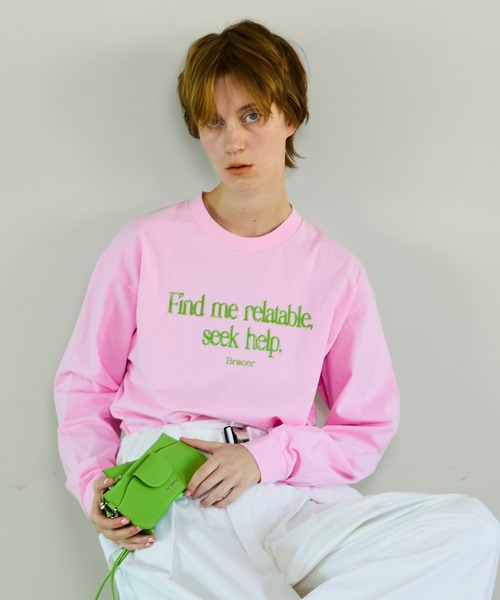 MAISON SPECIAL（メゾンスペシャル）の「Find Me Long T-Shirt/Find meロンTEE（Tシャツ/カットソー・レディース・ピンク/ホワイト/ブルー/グレー/マルチ・FREE）」の5枚目の写真