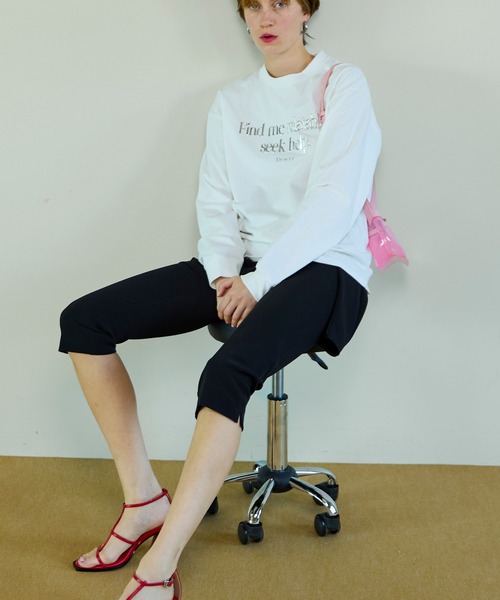 MAISON SPECIAL（メゾンスペシャル）の「Find Me Long T-Shirt/Find meロンTEE（Tシャツ/カットソー・レディース・ピンク/ホワイト/ブルー/グレー/マルチ・FREE）」の6枚目の写真