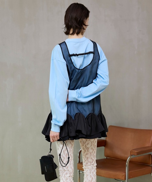 MAISON SPECIAL（メゾンスペシャル）の「Find Me Long T-Shirt/Find meロンTEE（Tシャツ/カットソー・レディース・ピンク/ホワイト/ブルー/グレー/マルチ・FREE）」の19枚目の写真