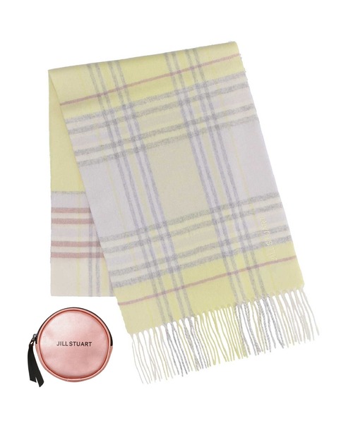JILL STUART(ジルスチュアート)の「【数量限定】ノベルティ付き カシミヤチェックマフラー(マフラー・レディース・パープル/ピンク/イエロー/グリーン・FREE)」の3枚目の写真