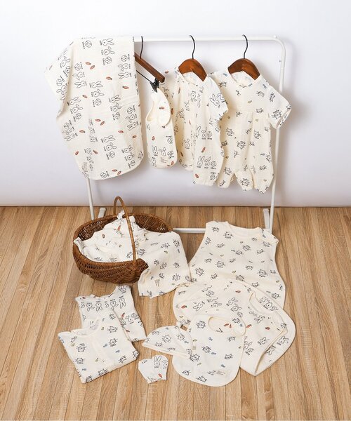 BREEZE（ブリーズ）の「ねこ・うさぎガーゼロンパス（ロンパース・キッズ・オレンジ/ブルー・60/70）」の6枚目の写真