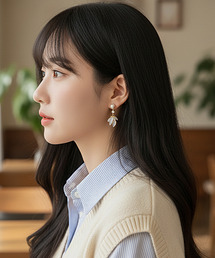 【Sonu jewelry(ソヌジュエリー)】パール×リーフモチーフピアス son-pierce-9-7【RBTS】
