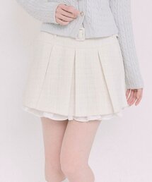 裾フリルプリーツスカート