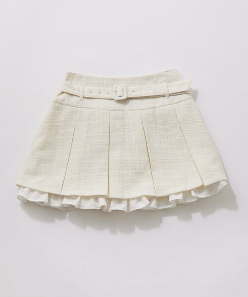 OLIVE des OLIVE（オリーブデオリーブ）の「裾フリルプリーツスカート（スカート・レディース・オフホワイト/ライトグレー/ネイビー・FREE）」の18枚目の写真