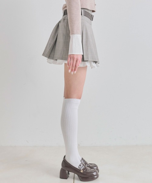 OLIVE des OLIVE（オリーブデオリーブ）の「裾フリルプリーツスカート（スカート・レディース・オフホワイト/ライトグレー/ネイビー・FREE）」の9枚目の写真