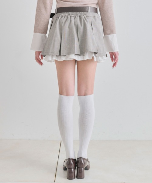 OLIVE des OLIVE（オリーブデオリーブ）の「裾フリルプリーツスカート（スカート・レディース・オフホワイト/ライトグレー/ネイビー・FREE）」の10枚目の写真