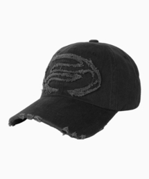 FREEMARIO（フリーマリオ）の「Applique Damaged Ball Cap [Black]（キャップ）」