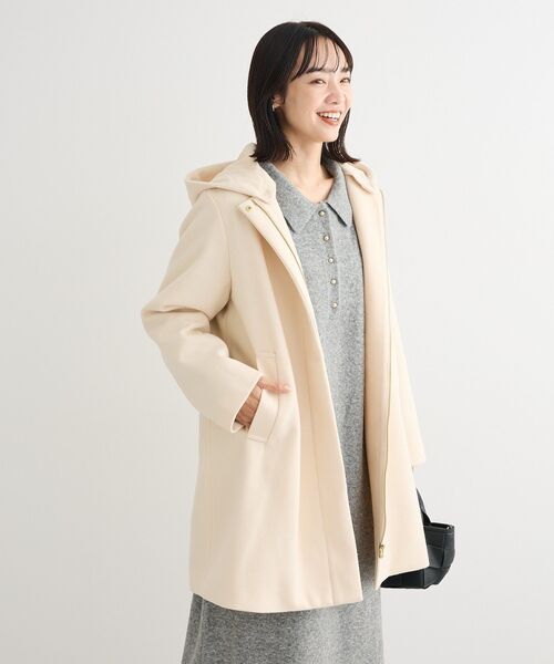 Green　Parks（グリーンパークス）の「金釦ポロシャツニットワンピース（ワンピース・レディース・杢グレー/ブラック・FREE）」の13枚目の写真