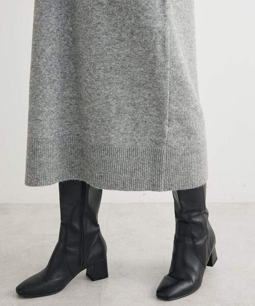 Green　Parks（グリーンパークス）の「金釦ポロシャツニットワンピース（ワンピース・レディース・杢グレー/ブラック・FREE）」の19枚目の写真