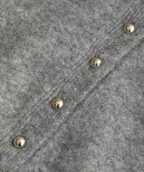 Green　Parks（グリーンパークス）の「金釦ポロシャツニットワンピース（ワンピース・レディース・杢グレー/ブラック・FREE）」の4枚目の写真