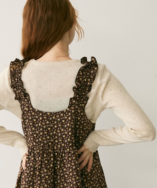 Crisp（クリスプ）の「透かし編みニットプルオーバー（Tシャツ/カットソー・レディース・ベージュ/ブラック/グレー・FREE）」の22枚目の写真