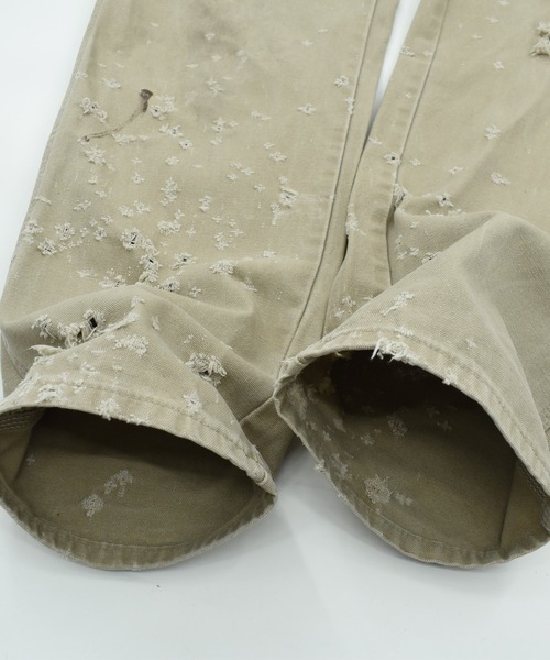 Dickies（ディッキーズ）の「【USED】Dickies グランジ BORO ペインターパンツ（カーゴパンツ・メンズ・ベージュ・LARGE）」の4枚目の写真