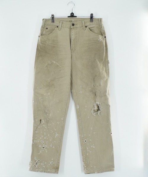 Dickies（ディッキーズ）の「【USED】Dickies グランジ BORO ペインターパンツ（カーゴパンツ・メンズ・ベージュ・LARGE）」の9枚目の写真