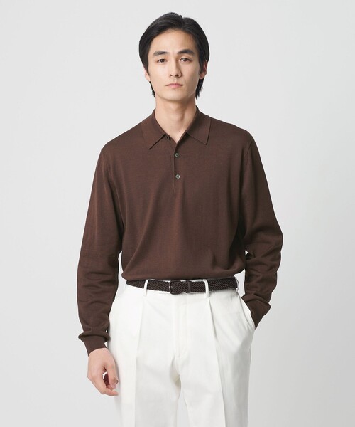 コットン ハイゲージ ニットポロシャツ（ニット/セーター）｜UNITED