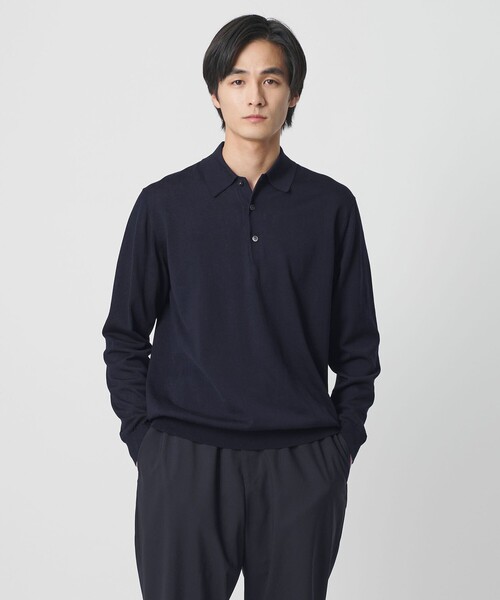 コットン ハイゲージ ニットポロシャツ（ニット/セーター）｜UNITED