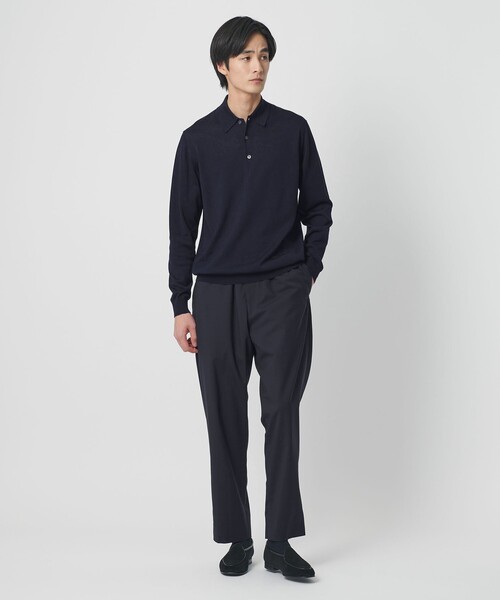 コットン ハイゲージ ニットポロシャツ（ニット/セーター）｜UNITED