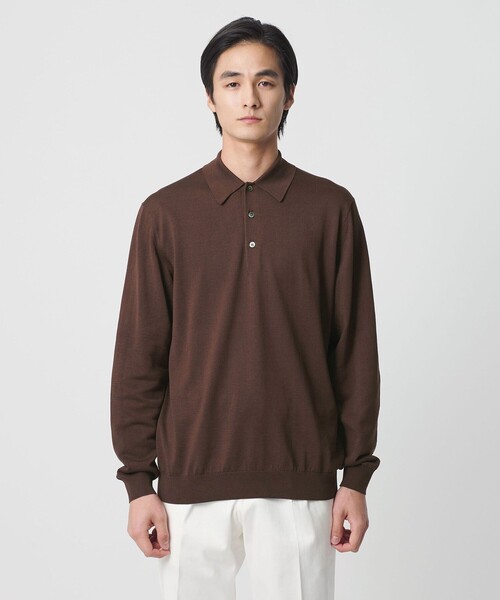 コットン ハイゲージ ニットポロシャツ（ニット/セーター）｜UNITED