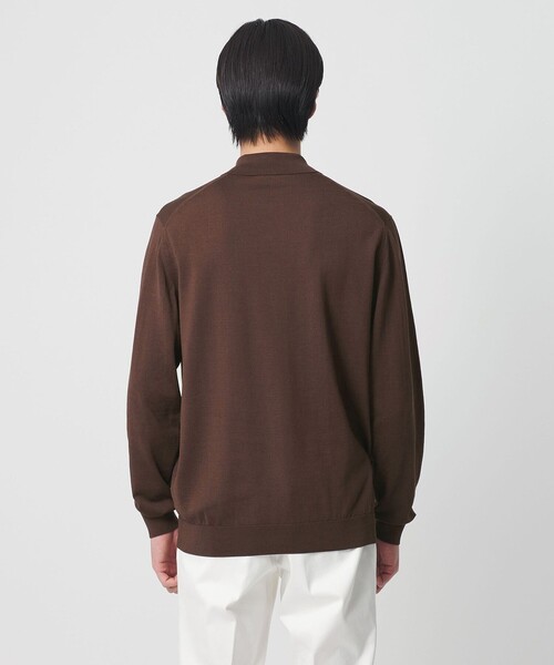 UNITED ARROWS（ユナイテッドアローズ）の「コットン ハイゲージ  ニットポロシャツ（ニット/セーター・メンズ・ダークブラウン/ネイビー・S/L/M/XL）」の9枚目の写真