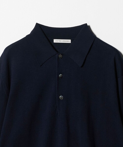 コットン ハイゲージ ニットポロシャツ（ニット/セーター）｜UNITED