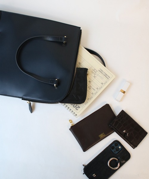 Scrap Book（スクラップブック）の「【atneK】glass tate tote / ガラスタテトート（中綿ショルダーベルト セット）（トートバッグ・レディース・ネイビー・FREE）」の6枚目の写真