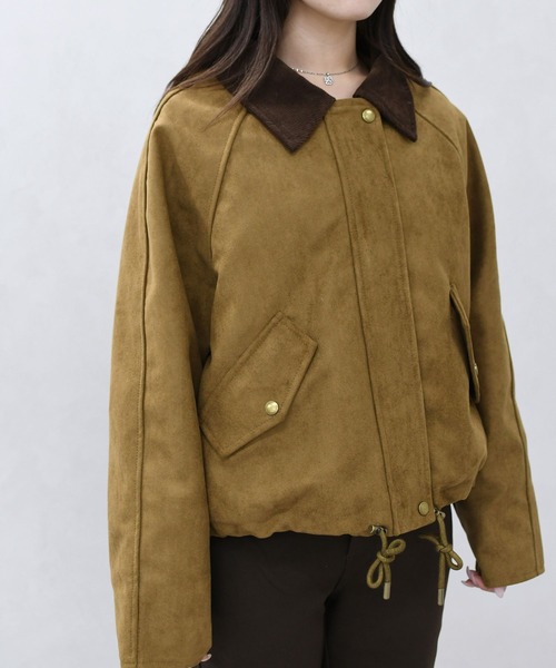 MISCH MASCH(ミッシュマッシュ)の「一部店舗限定 配色スエードジャケット(その他アウター・レディース・キャメル/ブラウン・フリ-)」の7枚目の写真