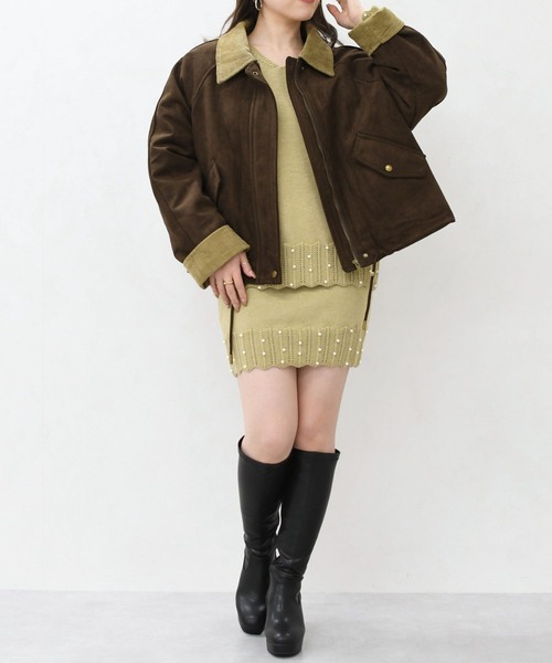 MISCH MASCH(ミッシュマッシュ)の「一部店舗限定 配色スエードジャケット(その他アウター・レディース・キャメル/ブラウン・フリ-)」の15枚目の写真