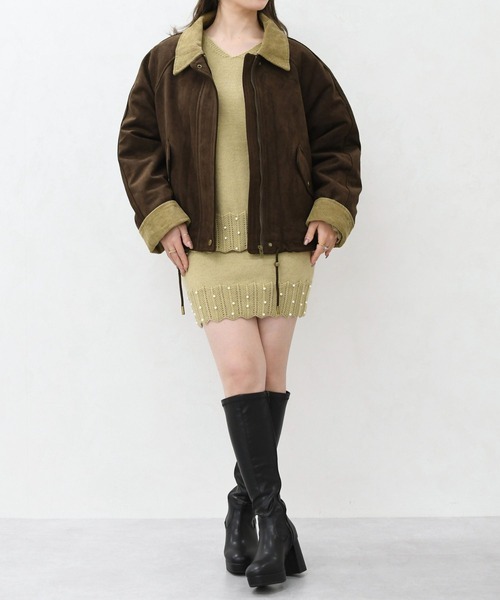 MISCH MASCH(ミッシュマッシュ)の「一部店舗限定 配色スエードジャケット(その他アウター・レディース・キャメル/ブラウン・フリ-)」の16枚目の写真