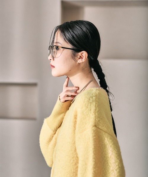 LEPSIM（レプシィム）の「7ゲージ袖リブシャギーカーディガン　627004（カーディガン/ボレロ・レディース・グレー/ブラウン/イエロー・FREE）」の12枚目の写真