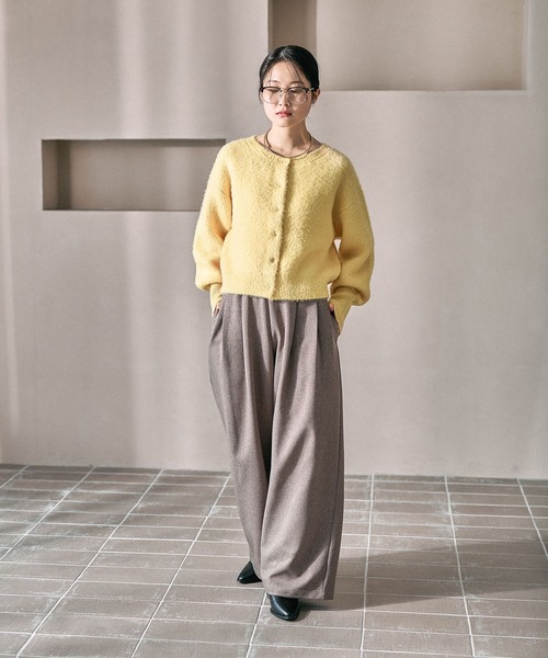 LEPSIM（レプシィム）の「7ゲージ袖リブシャギーカーディガン　627004（カーディガン/ボレロ・レディース・グレー/ブラウン/イエロー・FREE）」の15枚目の写真