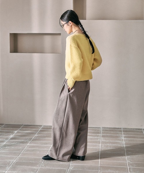 LEPSIM（レプシィム）の「7ゲージ袖リブシャギーカーディガン　627004（カーディガン/ボレロ・レディース・グレー/ブラウン/イエロー・FREE）」の17枚目の写真