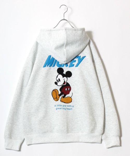 Disney(ディズニー)の「2026SS Disney/ディズニー ミッキー オーバーサイズ リップルダンボールスウェット アップリケ/サガラバック刺繍 ワンポイント フルジップパーカー レディース メンズ(パーカー・レディース・チャコール/ブラック/サックスブルー/アッシュグレー・M/L/LL)」の21枚目の写真