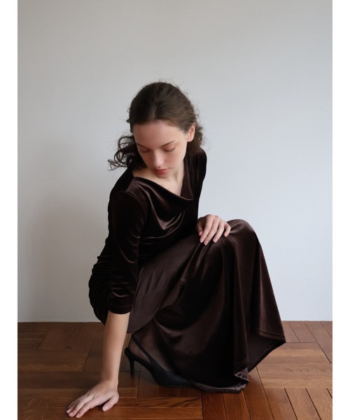 shirring drape velour dress（ワンピース）｜celon（セロン）の