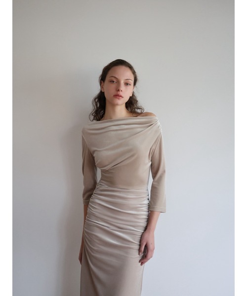 shirring drape velour dress（ワンピース）｜celon（セロン）の