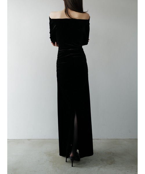 shirring drape velour dress（ワンピース）｜celon（セロン）の