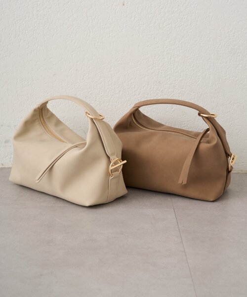 LOUNGEDRESS（ラウンジドレス）の「【GALENA/ガレナ】リングベルトバッグ（トートバッグ・レディース・ライトベージュ/モカ・FREE）」の6枚目の写真