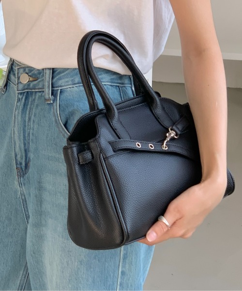 セール】ベルト付きハンドル2WAYミニショルダーバッグ（ショルダー 
