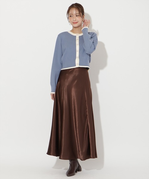 AND COUTURE(アンドクチュール)の「配色カーディガン(カーディガン/ボレロ・レディース・アイボリー/ピンク/ブルー/ネイビー・FREE)」の22枚目の写真