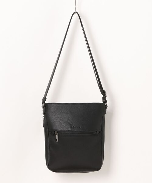 m.f.editorial(エムエフエディトリアル)の「m.f.エディトリアル メンズ 縦型 ミニショルダーバッグ(ショルダーバッグ・メンズ・グレー系その他2/ブラック・FREE)」の3枚目の写真