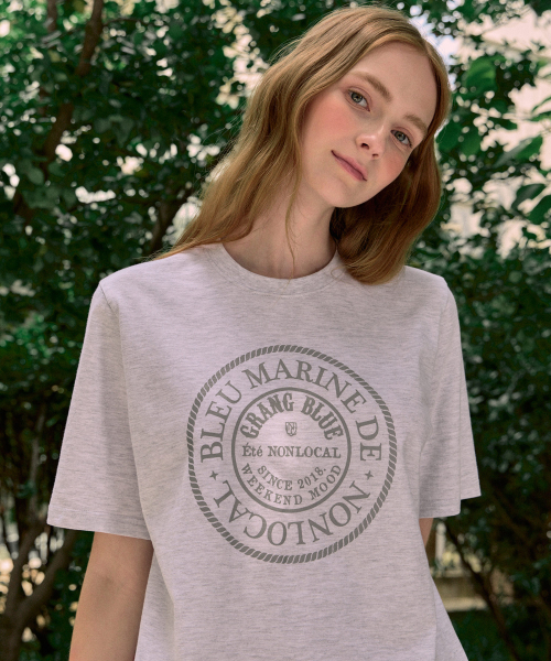 NONLOCAL(ノンローカル)の「Marine Rope Relax-fit T-shirt - Light Grey(Tシャツ/カットソー・レディース・その他・FREE)」の1枚目の写真