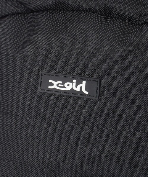 X-girl（エックスガール）の「FACE LABEL ADVENTURE BACKPACK（バックパック/リュック・レディース・グレー/ブラック・ONE SIZE）」の12枚目の写真
