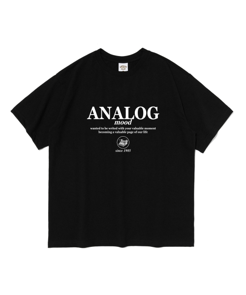 ANALOG MOOD(アナログムード)の「ワードレター半袖Tシャツ(ブラック)(Tシャツ/カットソー・レディース・その他・S/M/L/XL/2XL)」の1枚目の写真