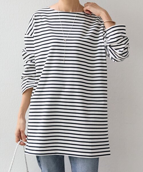 イニシャル入りボーダーチュニック（Tシャツ/カットソー）｜BEARDSLEY