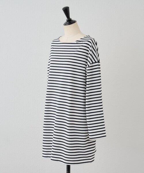 BEARDSLEY（ビアズリー）の「イニシャル入りボーダーチュニック（Tシャツ/カットソー・レディース・ネイビー/ブラック・FREE）」の17枚目の写真