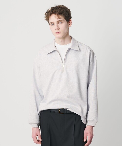 BEAUTY&YOUTH UNITED ARROWS(ビューティーアンドユースユナイテッドアローズ)の「DENCE コットン ジップ ポロカットソー(Tシャツ/カットソー・メンズ・ブラック/ライトグレー・XL/S/M/L)」の3枚目の写真