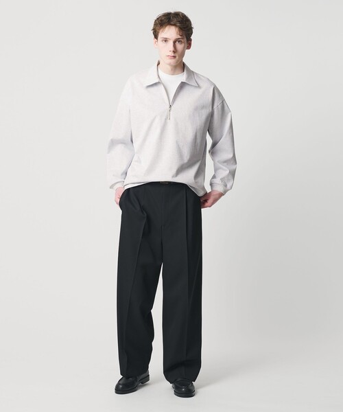 BEAUTY&YOUTH UNITED ARROWS(ビューティーアンドユースユナイテッドアローズ)の「DENCE コットン ジップ ポロカットソー(Tシャツ/カットソー・メンズ・ブラック/ライトグレー・XL/S/M/L)」の4枚目の写真
