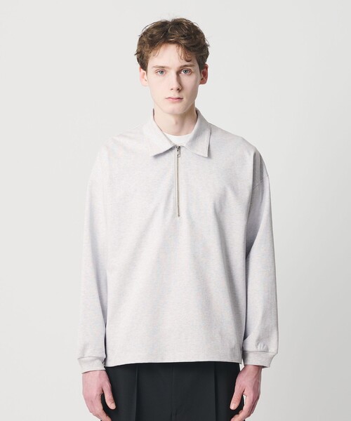 BEAUTY&YOUTH UNITED ARROWS(ビューティーアンドユースユナイテッドアローズ)の「DENCE コットン ジップ ポロカットソー(Tシャツ/カットソー・メンズ・ブラック/ライトグレー・XL/S/M/L)」の8枚目の写真