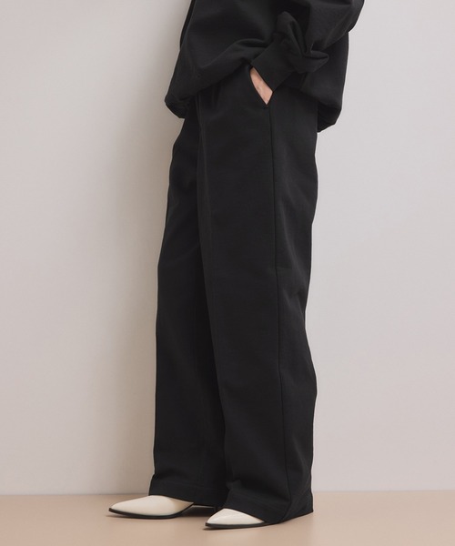 ADAM ET ROPE'(アダムエロペ)の「【WEB限定】スウェットワイドスラックス(スラックス・レディース・グレー/ホワイト系その他5/ブラック・38/36)」の8枚目の写真