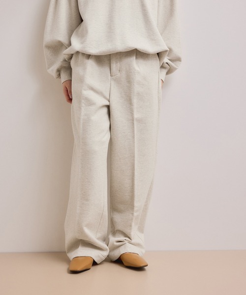 ADAM ET ROPE'(アダムエロペ)の「【WEB限定】スウェットワイドスラックス(スラックス・レディース・グレー/ホワイト系その他5/ブラック・38/36)」の11枚目の写真